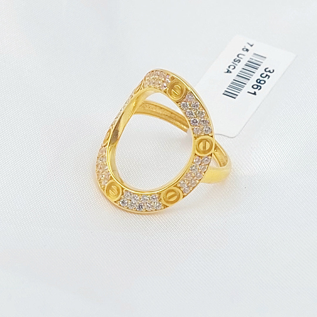21K خاتم فيجارو مرصع-مجوهرات الشيخ سعيد-Saeed Jewelry 