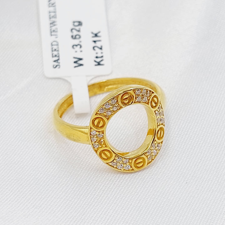 21K خاتم فيجارو مرصع-مجوهرات الشيخ سعيد-Saeed Jewelry 