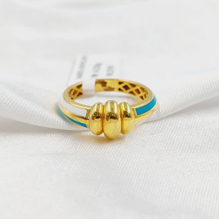 21K خاتم اكسترا مرصع-مجوهرات الشيخ سعيد-Saeed Jewelry 
