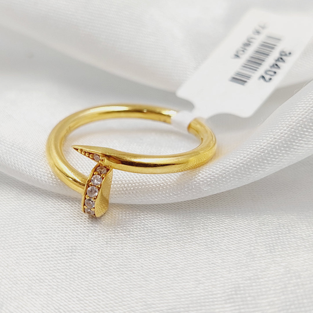 21K خاتم مسمار مرصع-مجوهرات الشيخ سعيد-Saeed Jewelry 