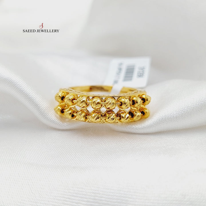 21K خاتم طابات-مجوهرات الشيخ سعيد-Saeed Jewelry 