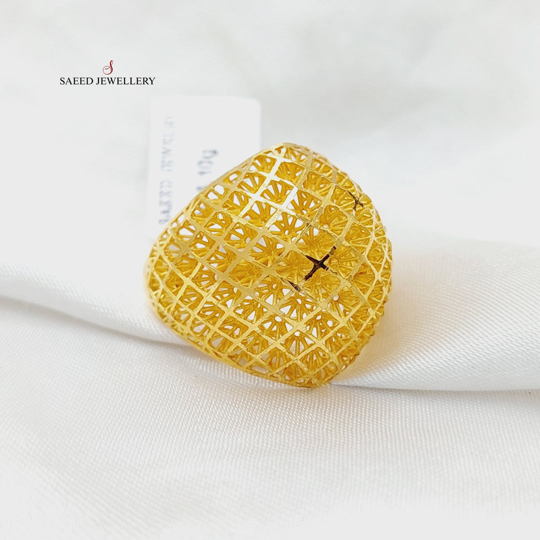 21K Gold Beehive Ring by Saeed Jewelry - Image 3