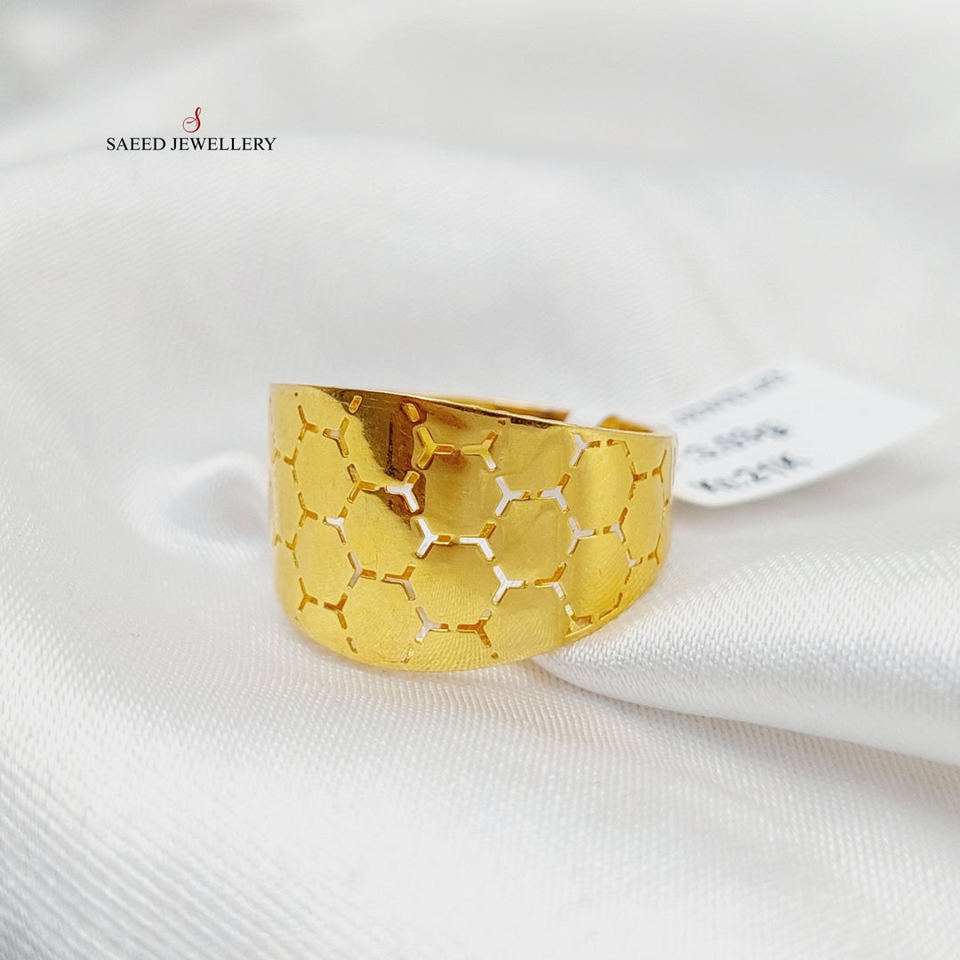 21K Gold Beehive Ring by Saeed Jewelry - Image 3