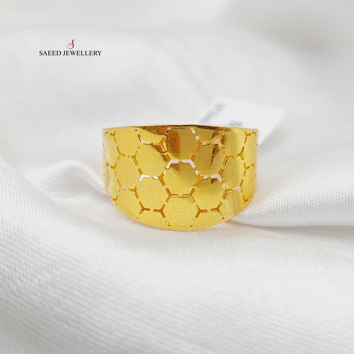 21K Gold Beehive Ring by Saeed Jewelry - Image 1