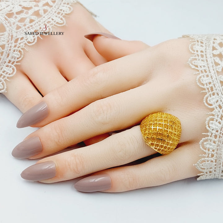 21K Gold Beehive Ring by Saeed Jewelry - Image 4