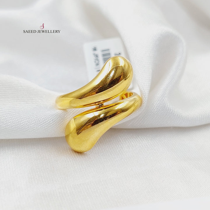 21K Gold Deluxe Belt Ring by Saeed Jewelry - Image 1