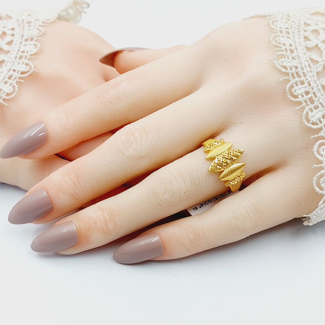 21K Gold Deluxe Laser Ring by Saeed Jewelry - Image 4