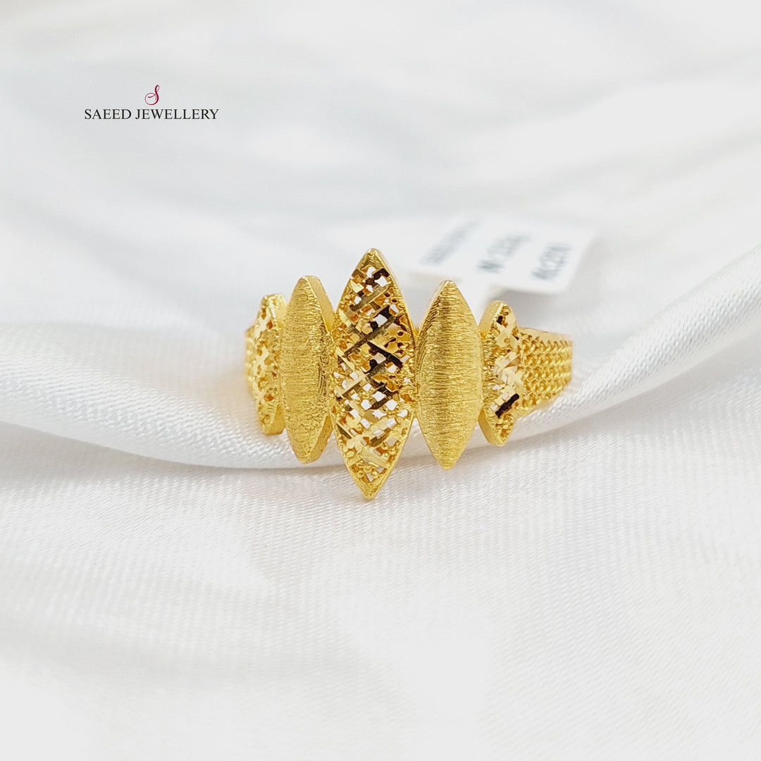 21K Gold Deluxe Laser Ring by Saeed Jewelry - Image 1