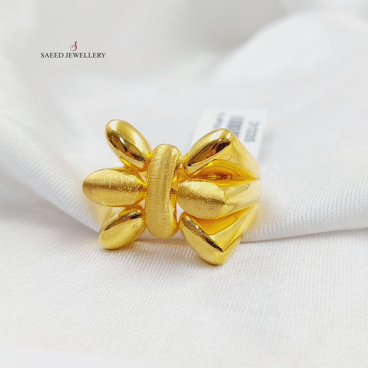 21K Gold Deluxe Tie Ring by Saeed Jewelry - Image 3