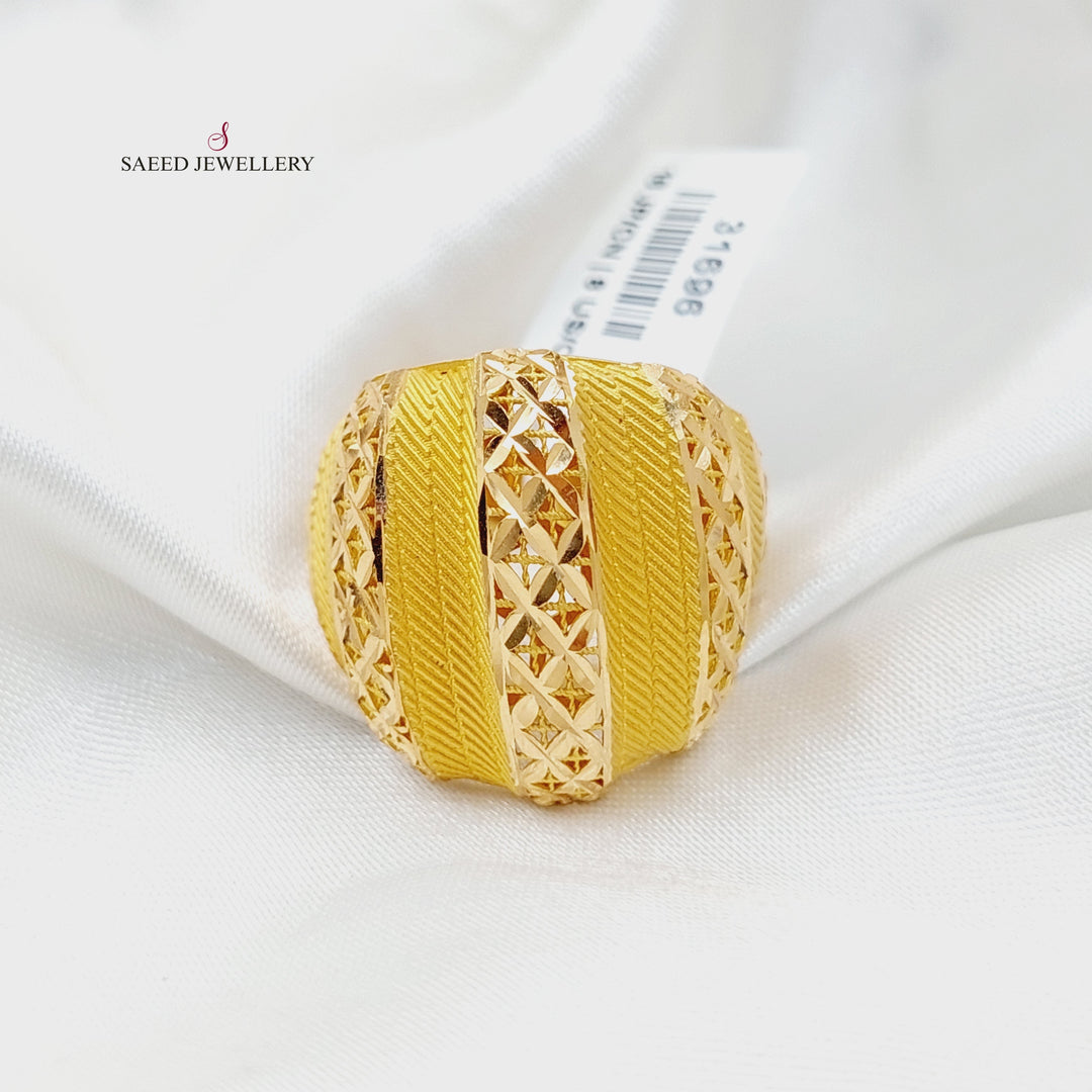 21K خاتم تركي اكسترا-مجوهرات الشيخ سعيد-Saeed Jewelry 