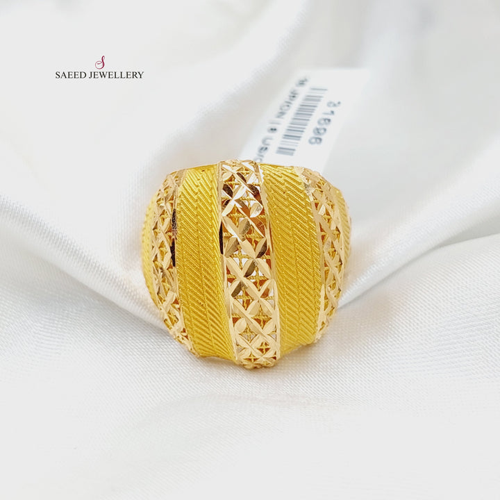 21K خاتم تركي اكسترا-مجوهرات الشيخ سعيد-Saeed Jewelry 