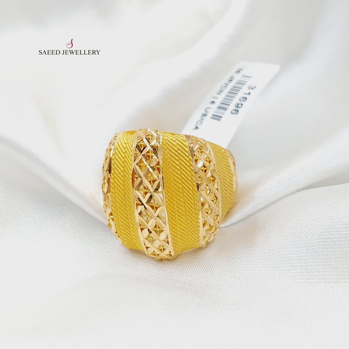 21K Gold Deluxe Turkish Ring by Saeed Jewelry - Image 2