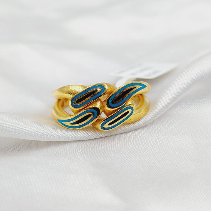 21K Gold Enameled Wings Ring by Saeed Jewelry - Image 3