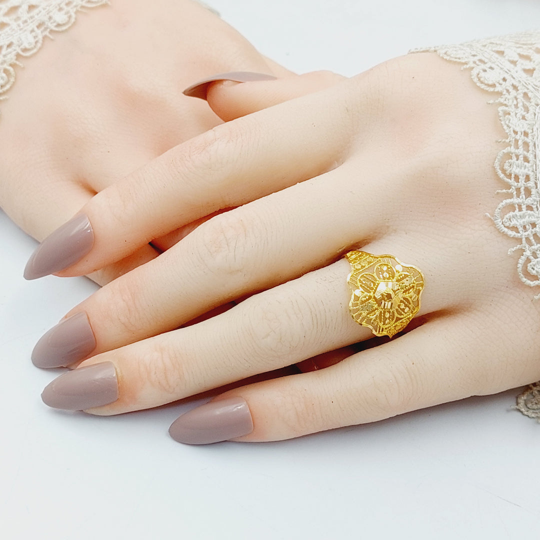 21K Gold Indian Ring by Saeed Jewelry - Image 4