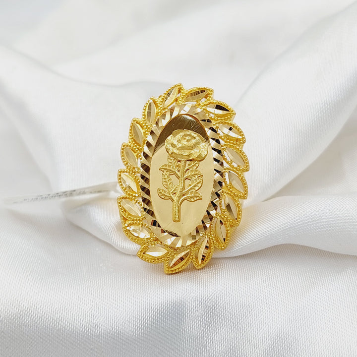 21K Gold Leaf Ounce Ring by Saeed Jewelry - Image 4