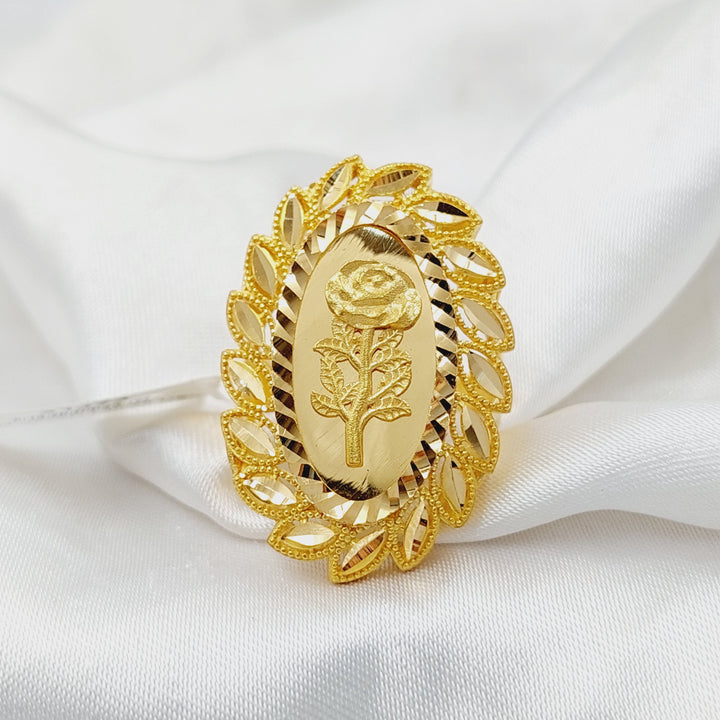 21K Gold Leaf Ounce Ring by Saeed Jewelry - Image 7