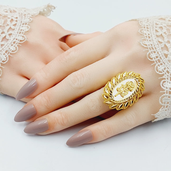 21K Gold Leaf Ounce Ring by Saeed Jewelry - Image 2