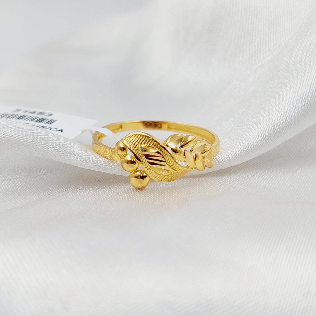 21K Gold Leaf Ring by Saeed Jewelry - Image 3