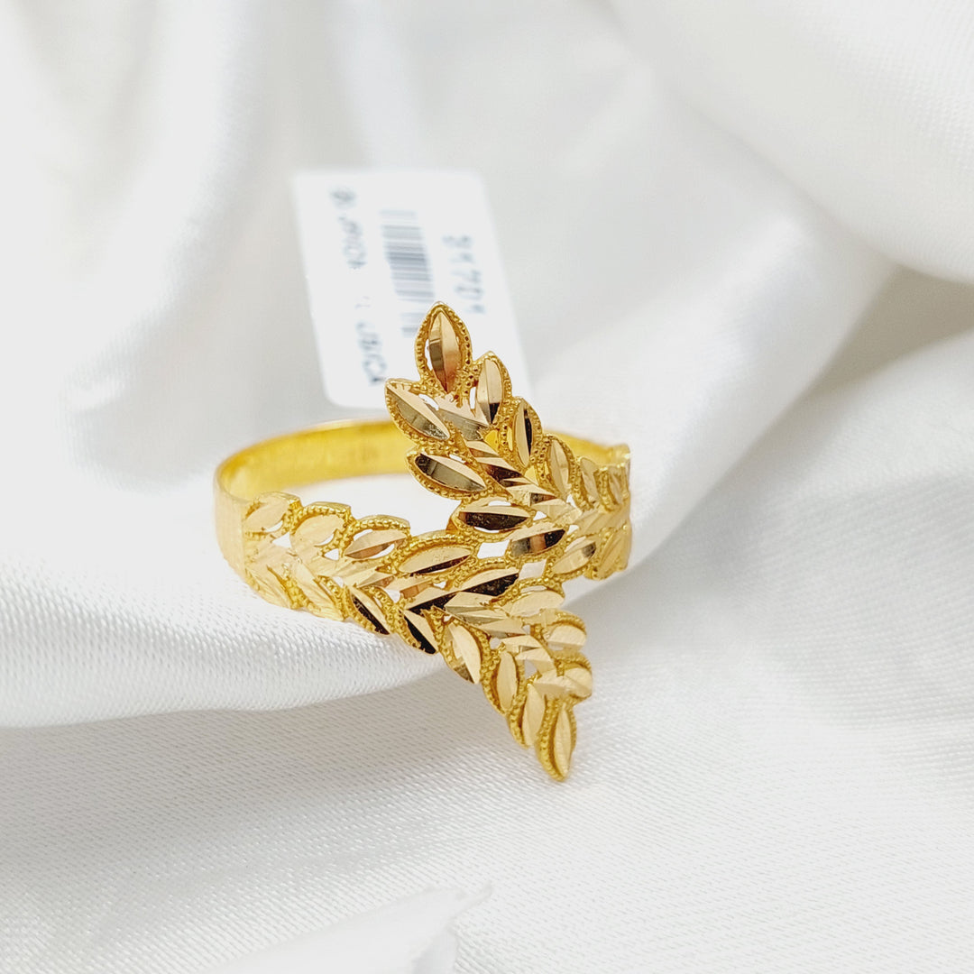 21K Gold Leaf Ring by Saeed Jewelry - Image 2