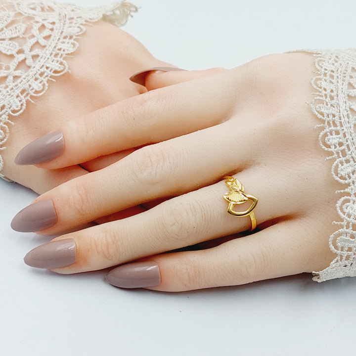 21K Gold Leaf Ring by Saeed Jewelry - Image 4