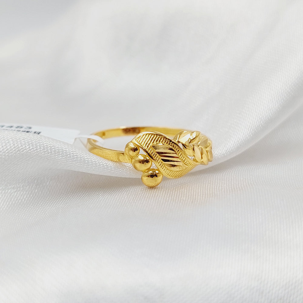 21K Gold Leaf Ring by Saeed Jewelry - Image 2