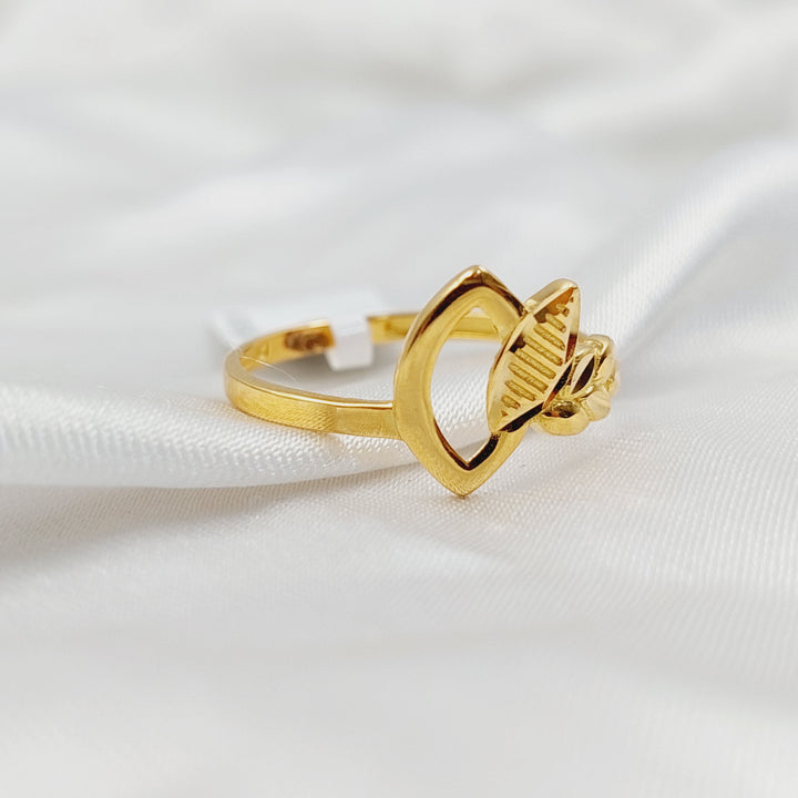 21K Gold Leaf Ring by Saeed Jewelry - Image 3