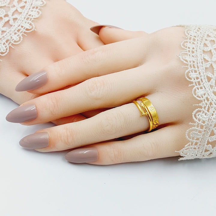 21K Gold Nail Ring by Saeed Jewelry - Image 5