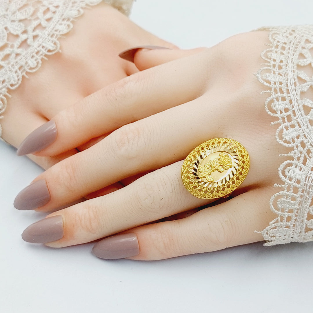 21K Gold Ounce Ring by Saeed Jewelry - Image 4