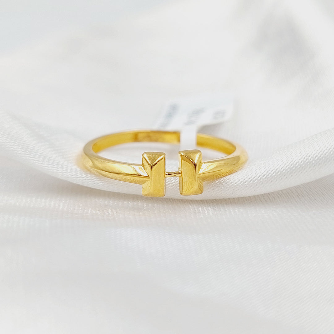 21K Gold Paperclip Ring by Saeed Jewelry - Image 3