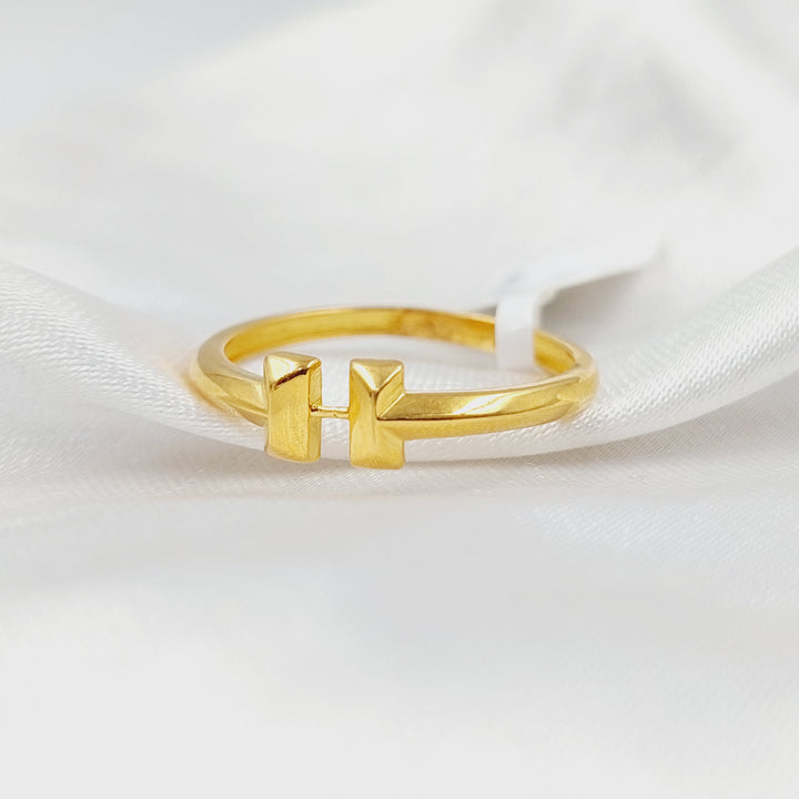 21K Gold Paperclip Ring by Saeed Jewelry - Image 1