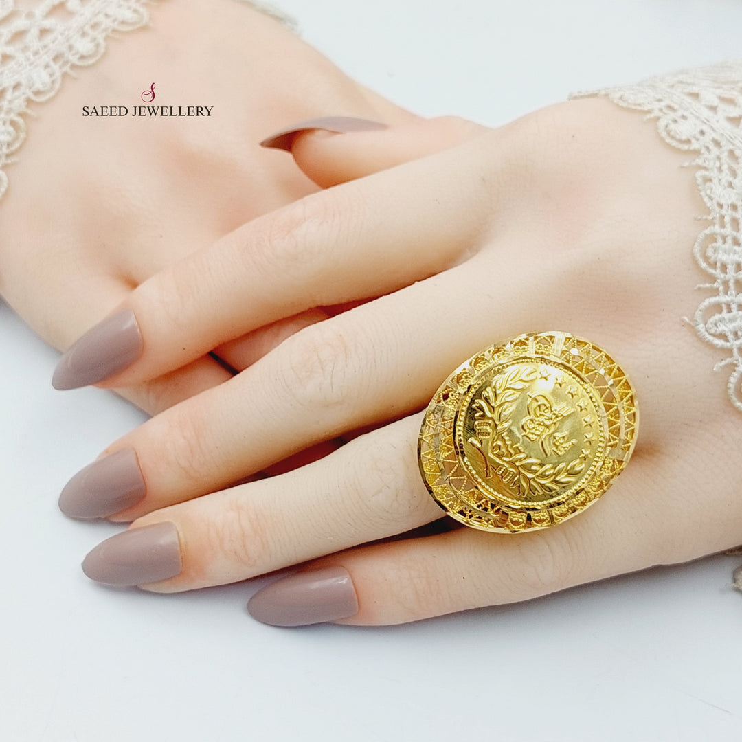 21K Gold Rashadi Ring by Saeed Jewelry - Image 4