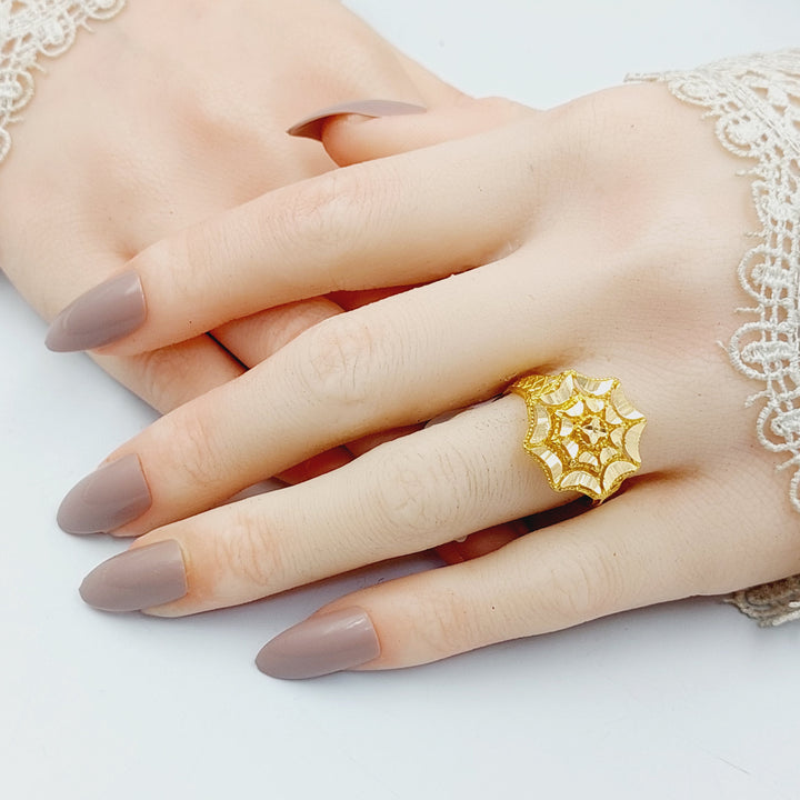 21K Gold Rose Ring by Saeed Jewelry - Image 4