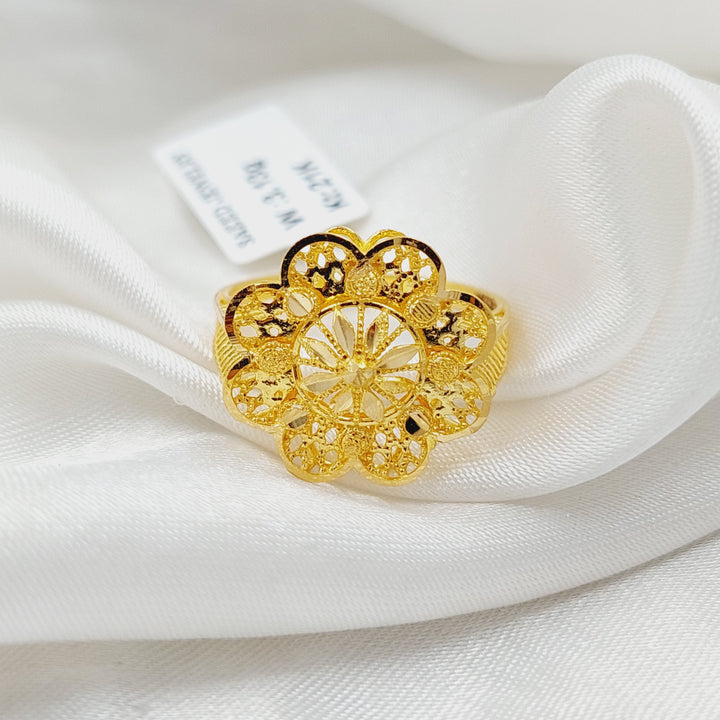 21K Gold Rose Ring by Saeed Jewelry - Image 3