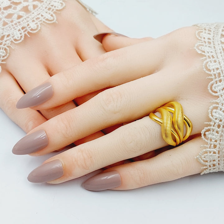 21K Gold Waves Ring by Saeed Jewelry - Image 4