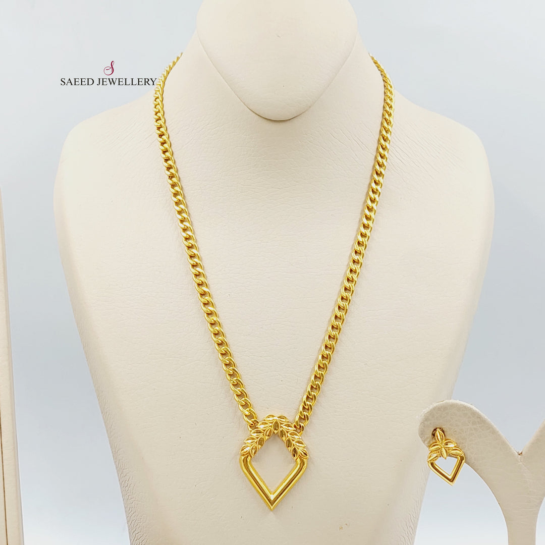 21K Gold 5mm Cuban Links Set by Saeed Jewelry - Image 2