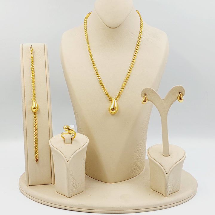 21K طقم لوزة-مجوهرات الشيخ سعيد-Saeed Jewelry 