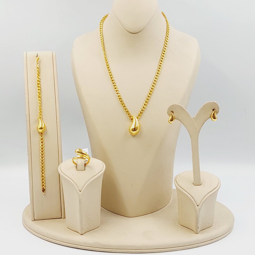 21K طقم لوزة-مجوهرات الشيخ سعيد-Saeed Jewelry 