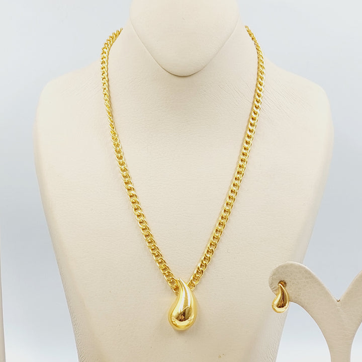 21K طقم لوزة-مجوهرات الشيخ سعيد-Saeed Jewelry 