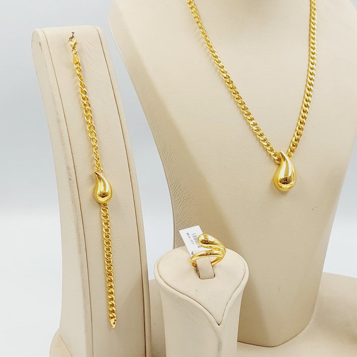 21K طقم لوزة-مجوهرات الشيخ سعيد-Saeed Jewelry 