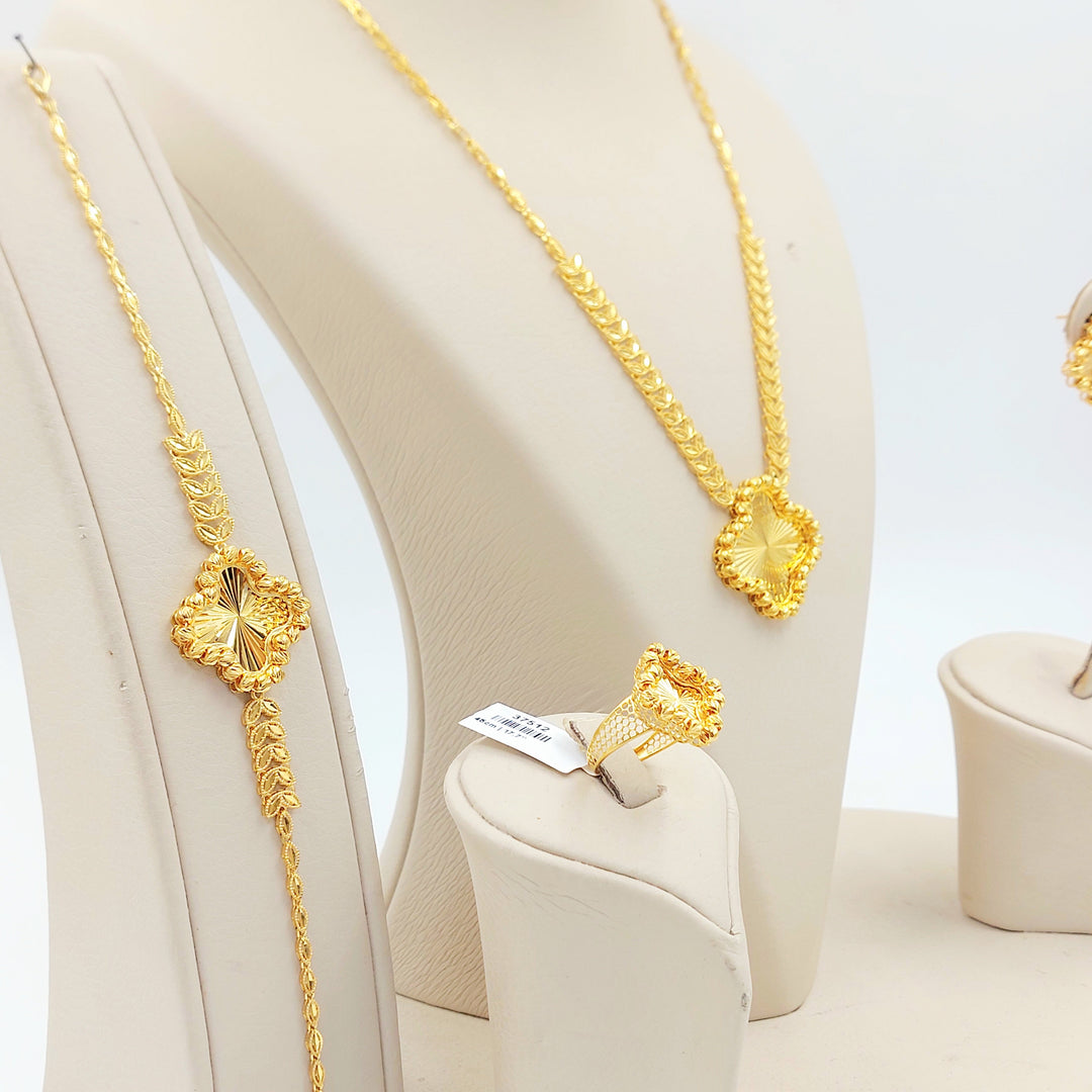 Balls Rose Set Made of 21K Gold by Saeed Jewelry 