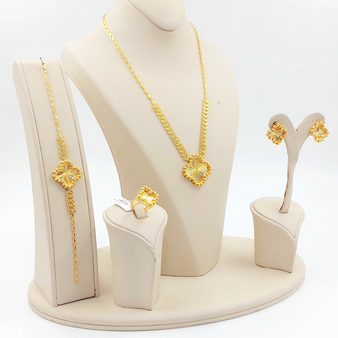 Balls Rose Set Made of 21K Gold by Saeed Jewelry 