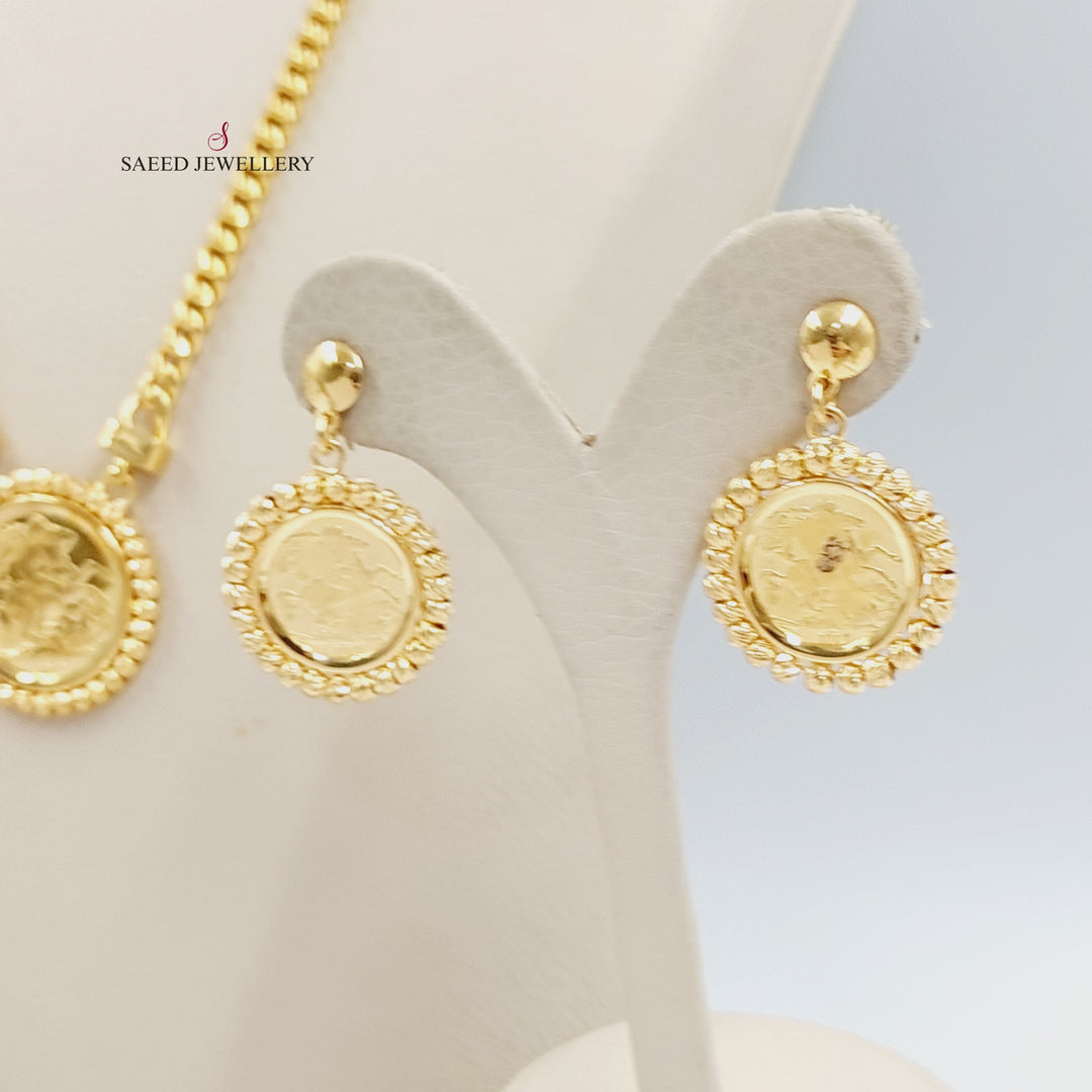 Balls Rashadi Set Made of 21K Gold by Saeed Jewelry 