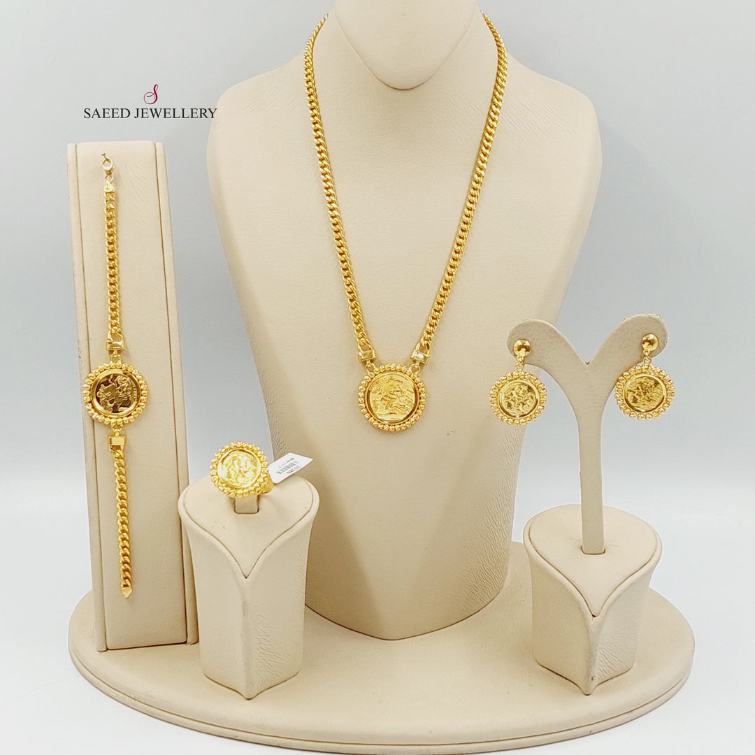 Balls Rashadi Set Made of 21K Gold by Saeed Jewelry 