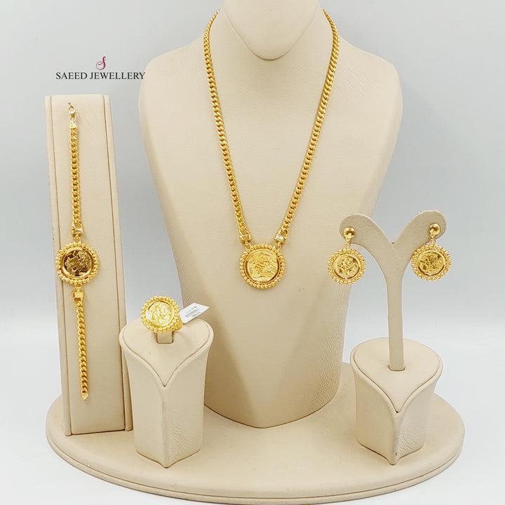 Balls Rashadi Set Made of 21K Gold by Saeed Jewelry 