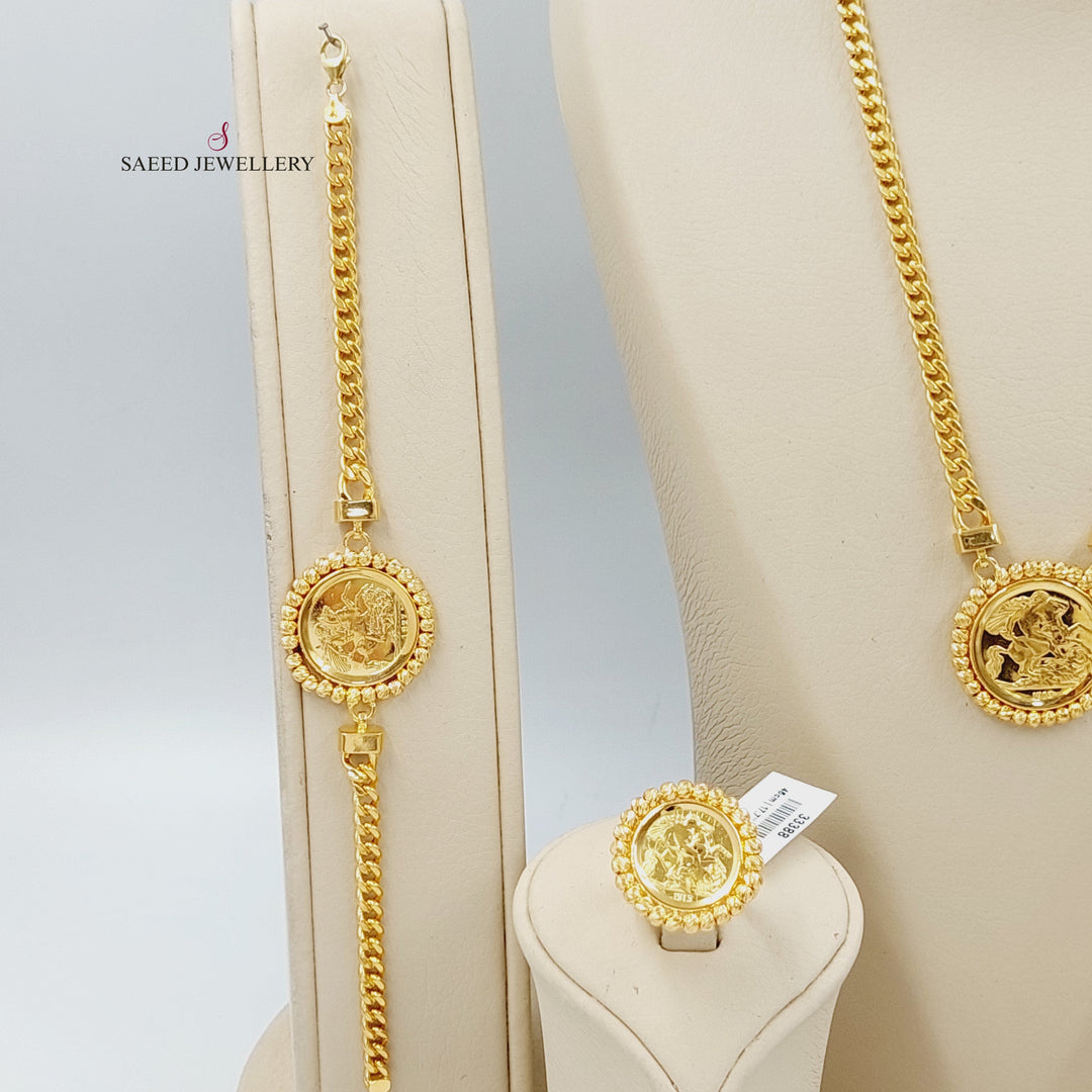 Balls Rashadi Set Made of 21K Gold by Saeed Jewelry 