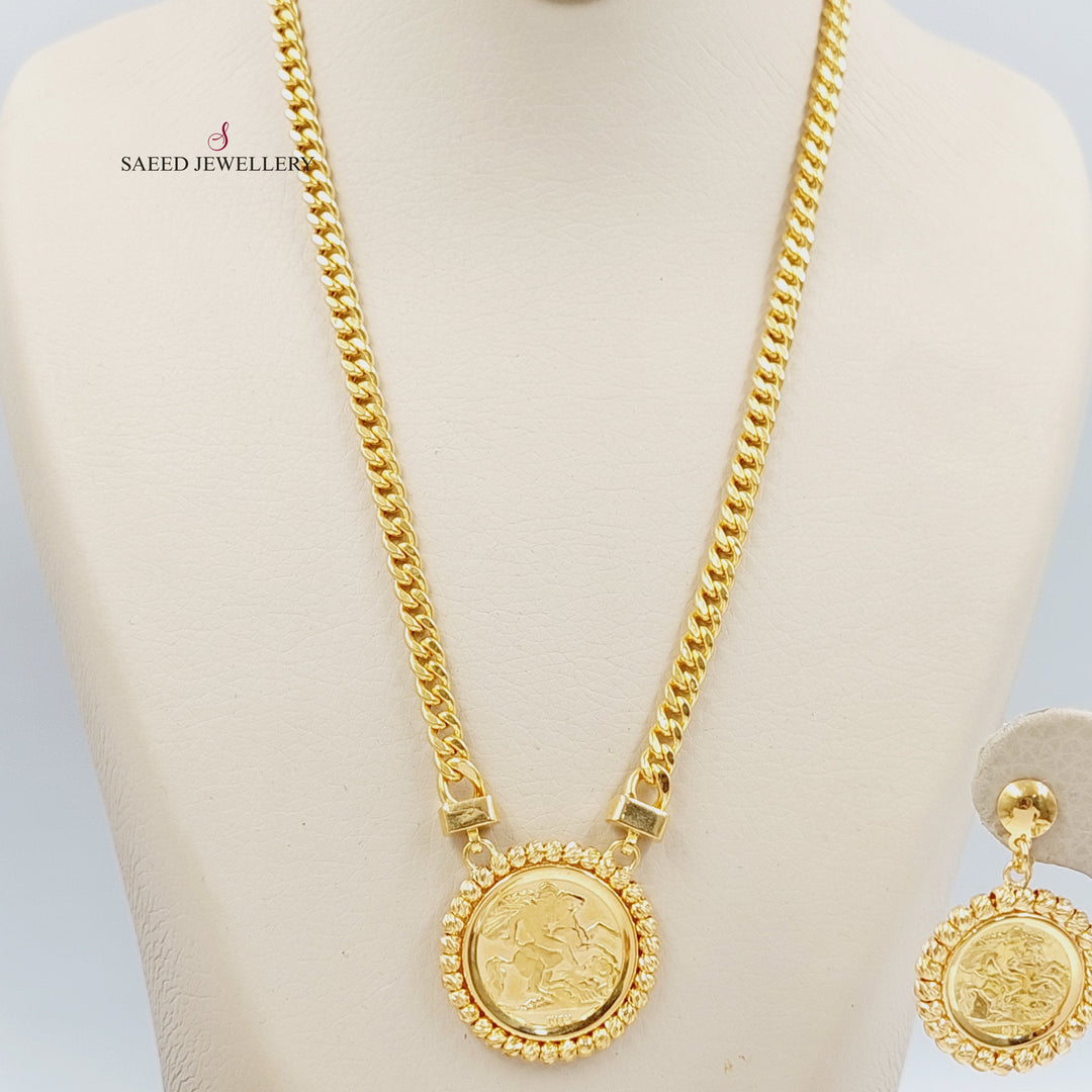 Balls Rashadi Set Made of 21K Gold by Saeed Jewelry 