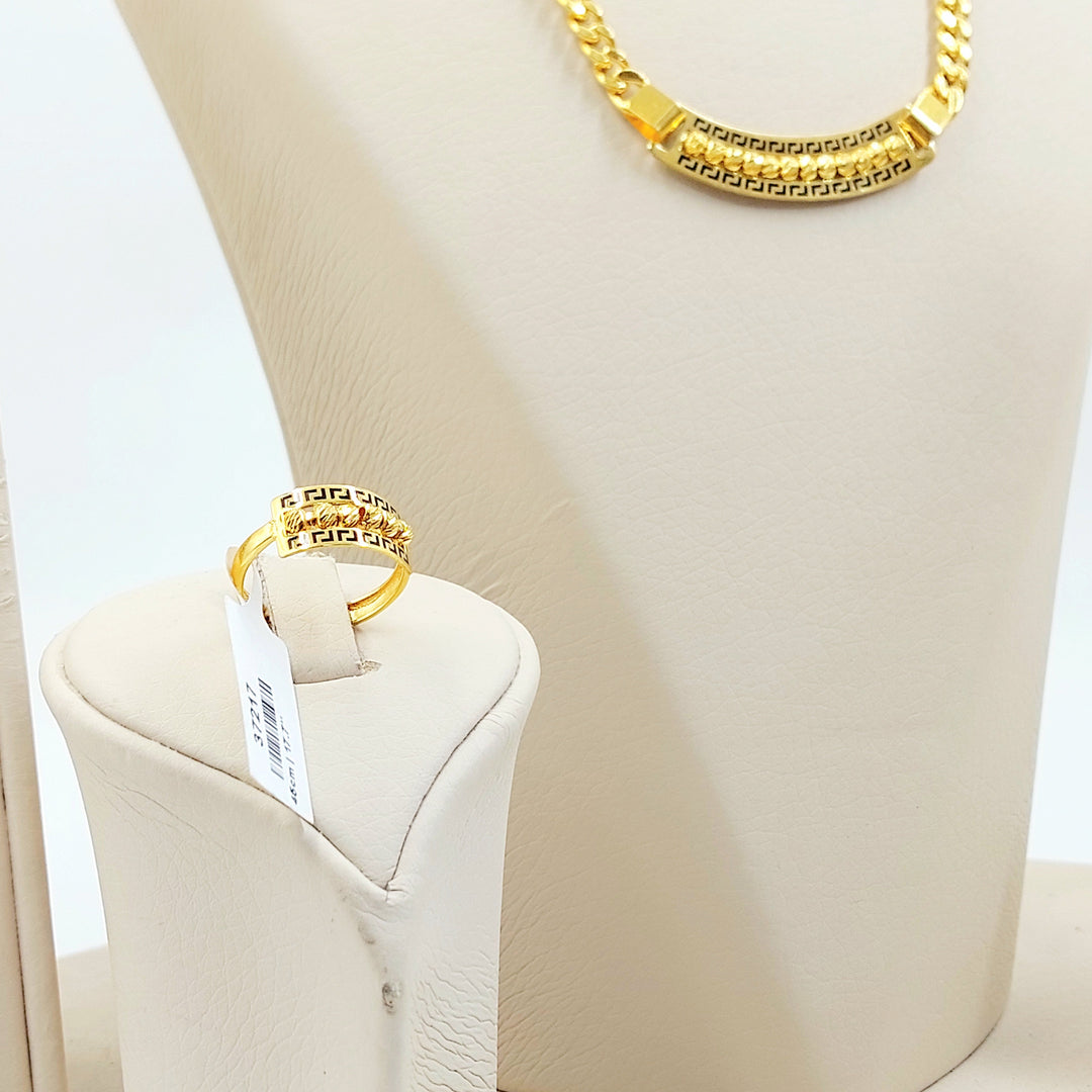 21K طقم جنزير بلاك-مجوهرات الشيخ سعيد-Saeed Jewelry 