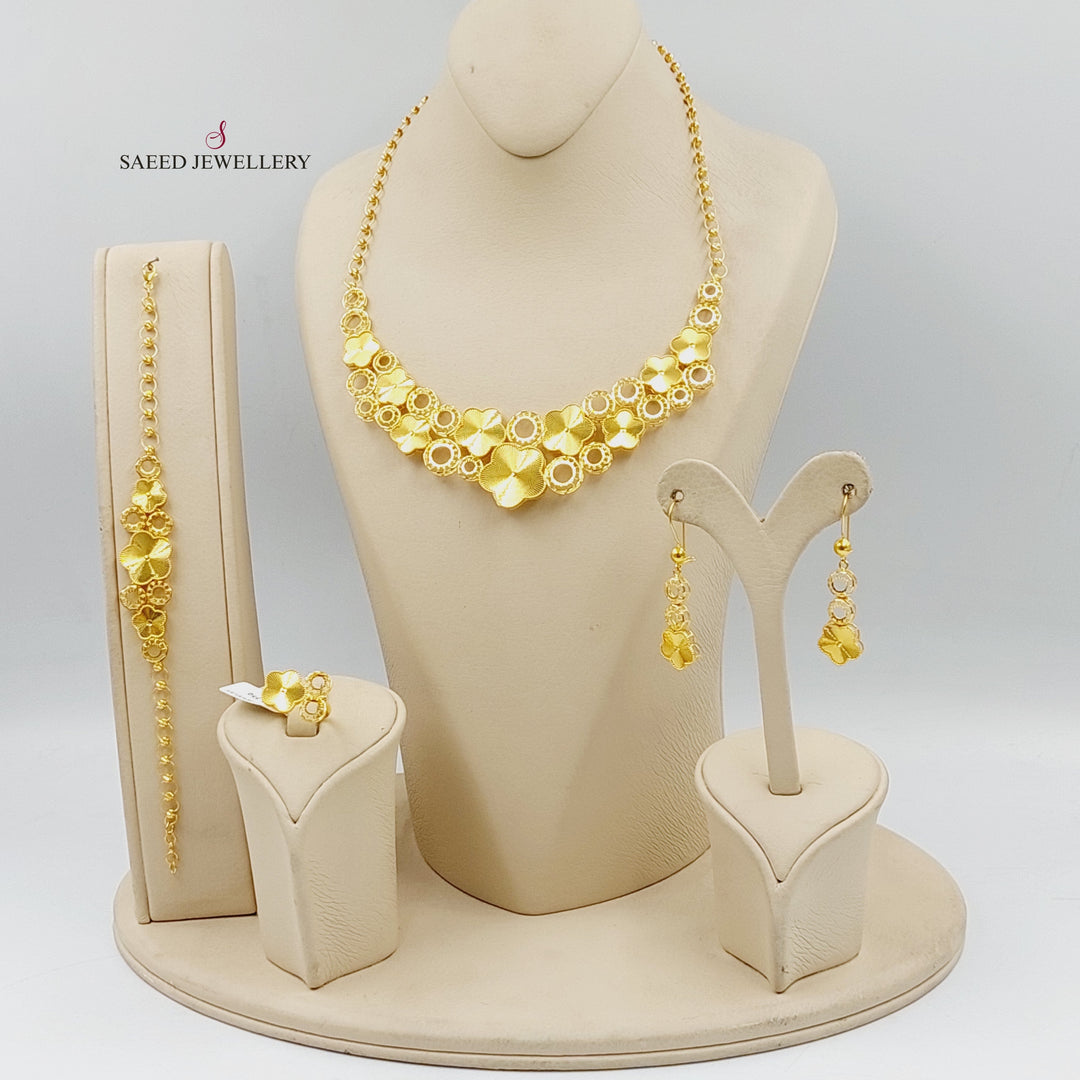 21K Gold Clover Set by Saeed Jewelry - Image 6