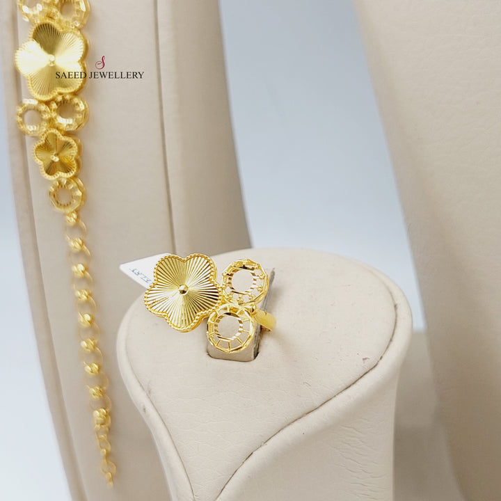 21K Gold Clover Set by Saeed Jewelry - Image 3