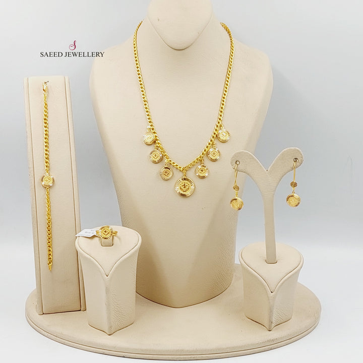 21K Gold Dandash Rashadi Set by Saeed Jewelry - Image 5